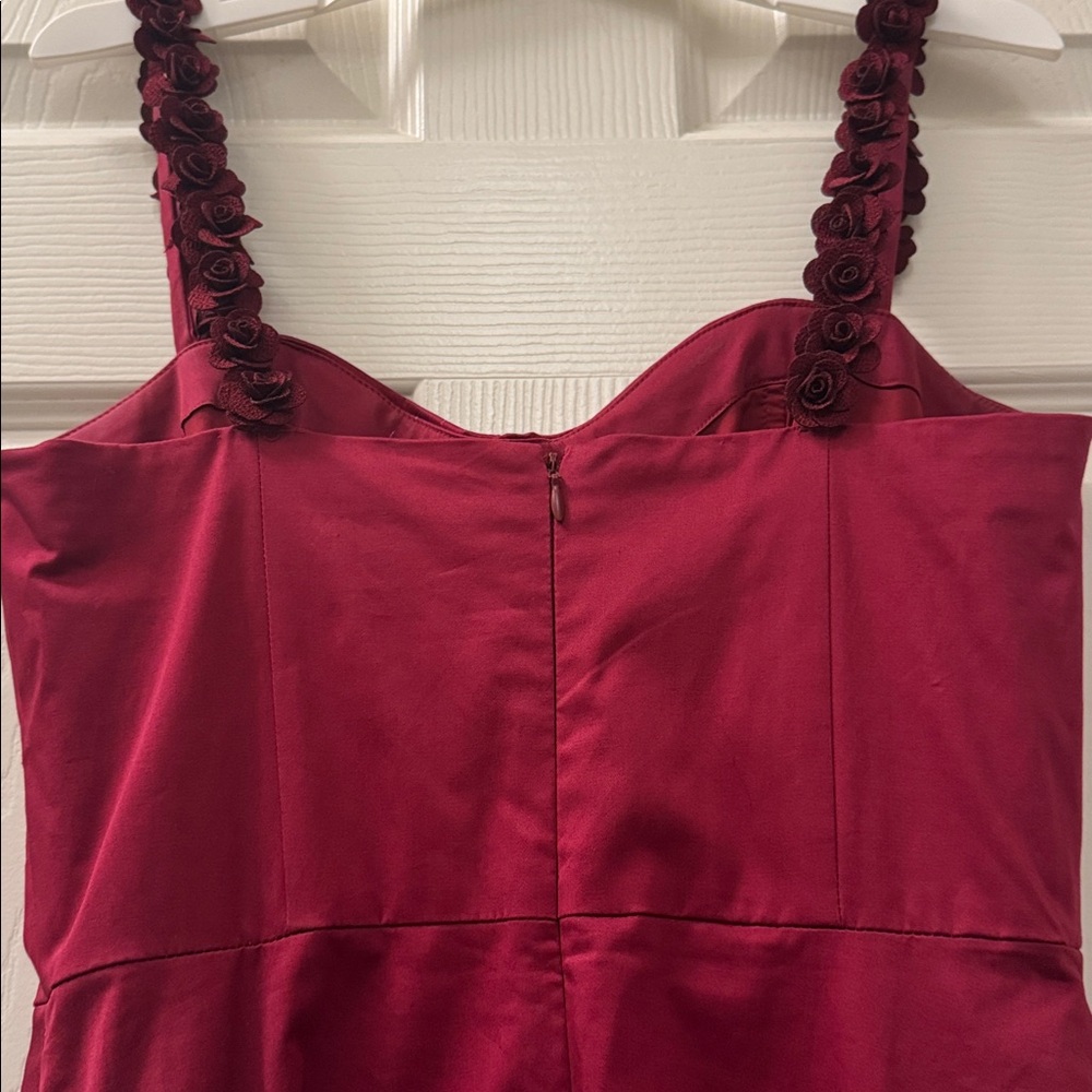 Anthropologie Deep Red Midi Dress - Picture 10 of 10